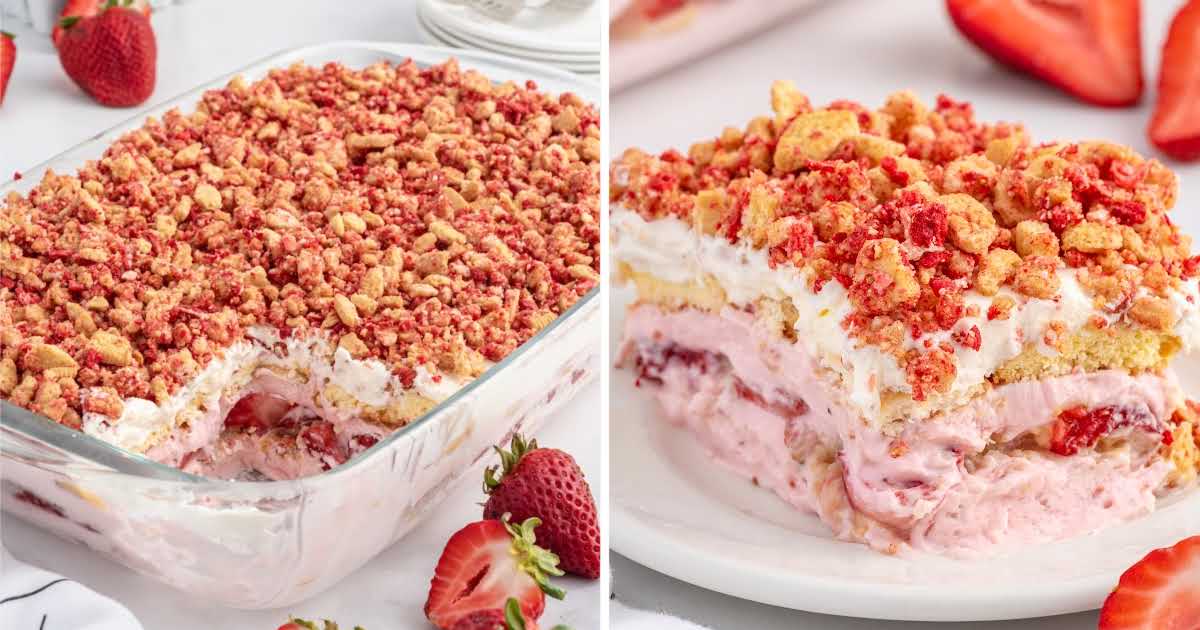 Strawberry Shortcake Icebox Cake Pass The Dessert