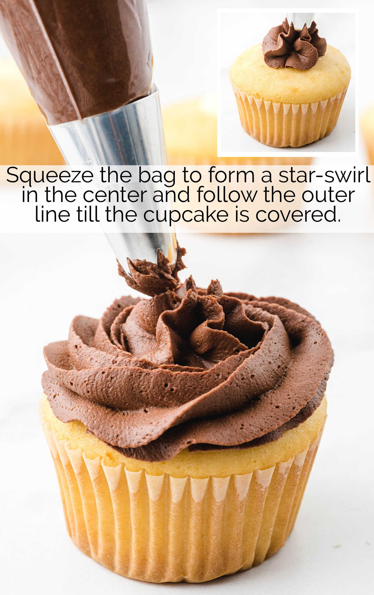 cupcake topped with ganache frosting