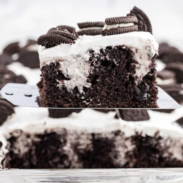 Oreo Poke Cake - Pass The Dessert