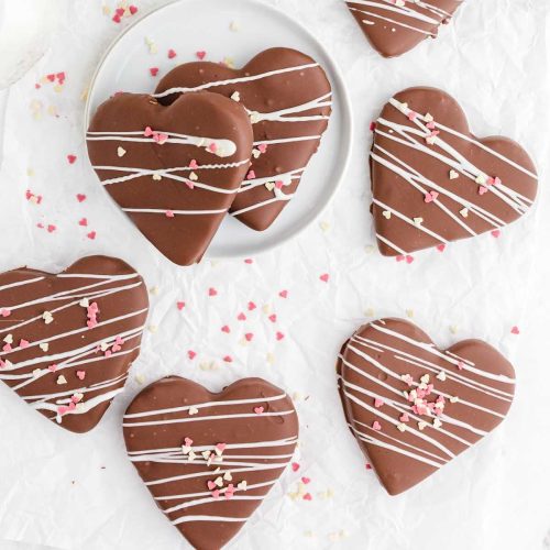 Chocolate Covered Peanut Butter Hearts Pass the Dessert