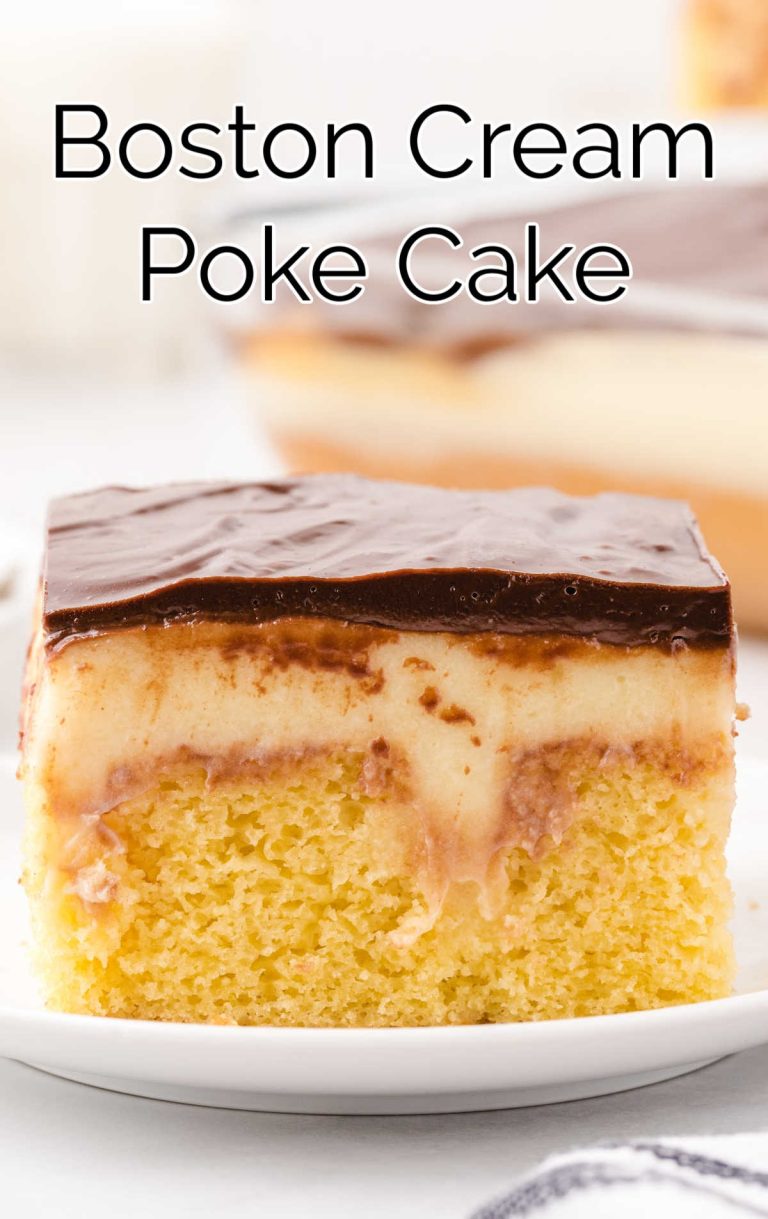 Boston Cream Poke Cake - Pass the Dessert