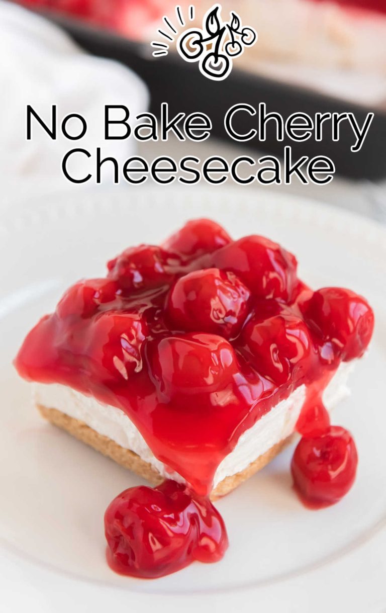 No-Bake Cherry Cheesecake - Pass the Dessert