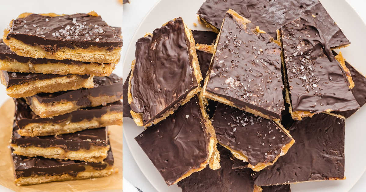 Ritz Cracker Toffee - Pass the Dessert