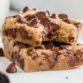 Blondies stacked on top of each other