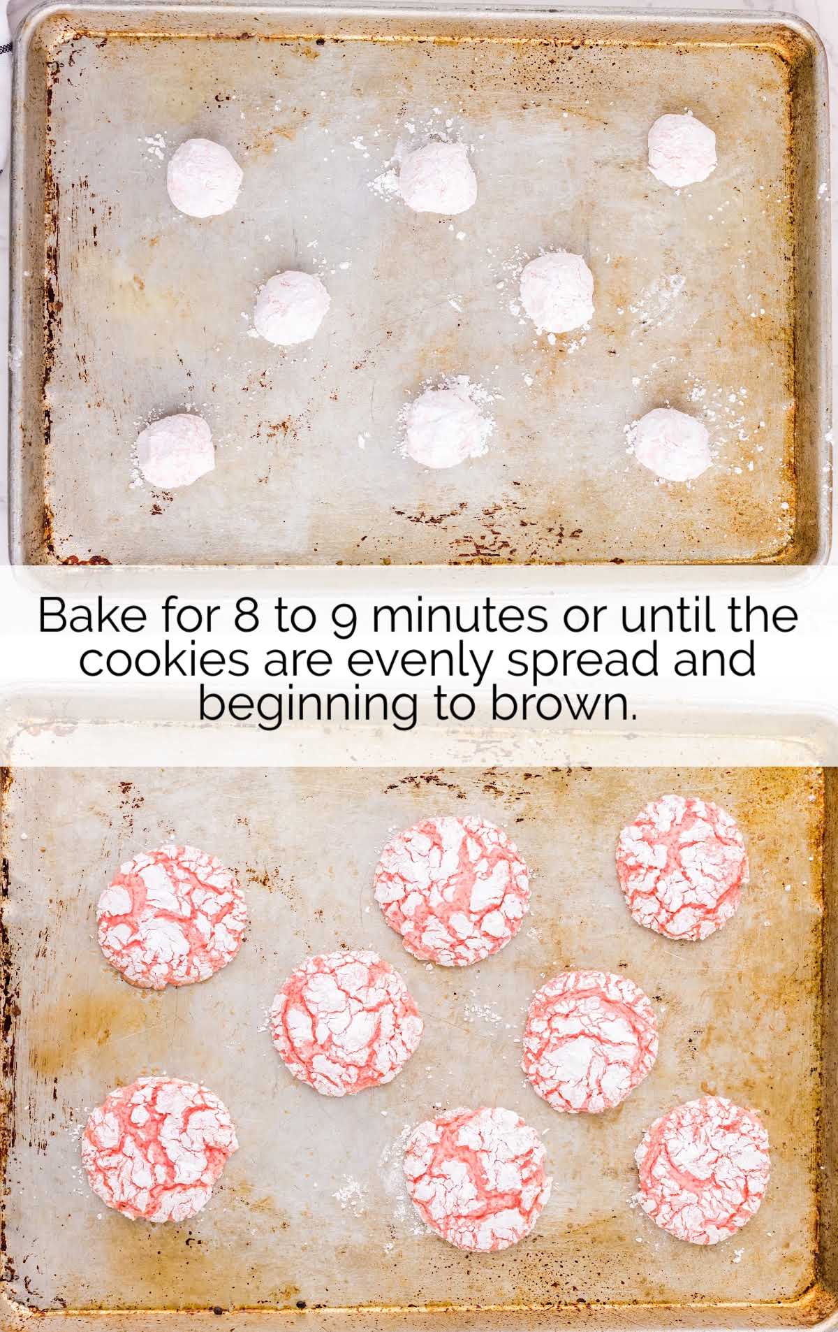 baked cookies in a baking tray