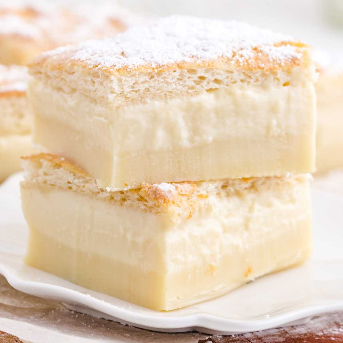Gluten Free Vanilla Custard Magic Cake - Only Gluten Free Recipes