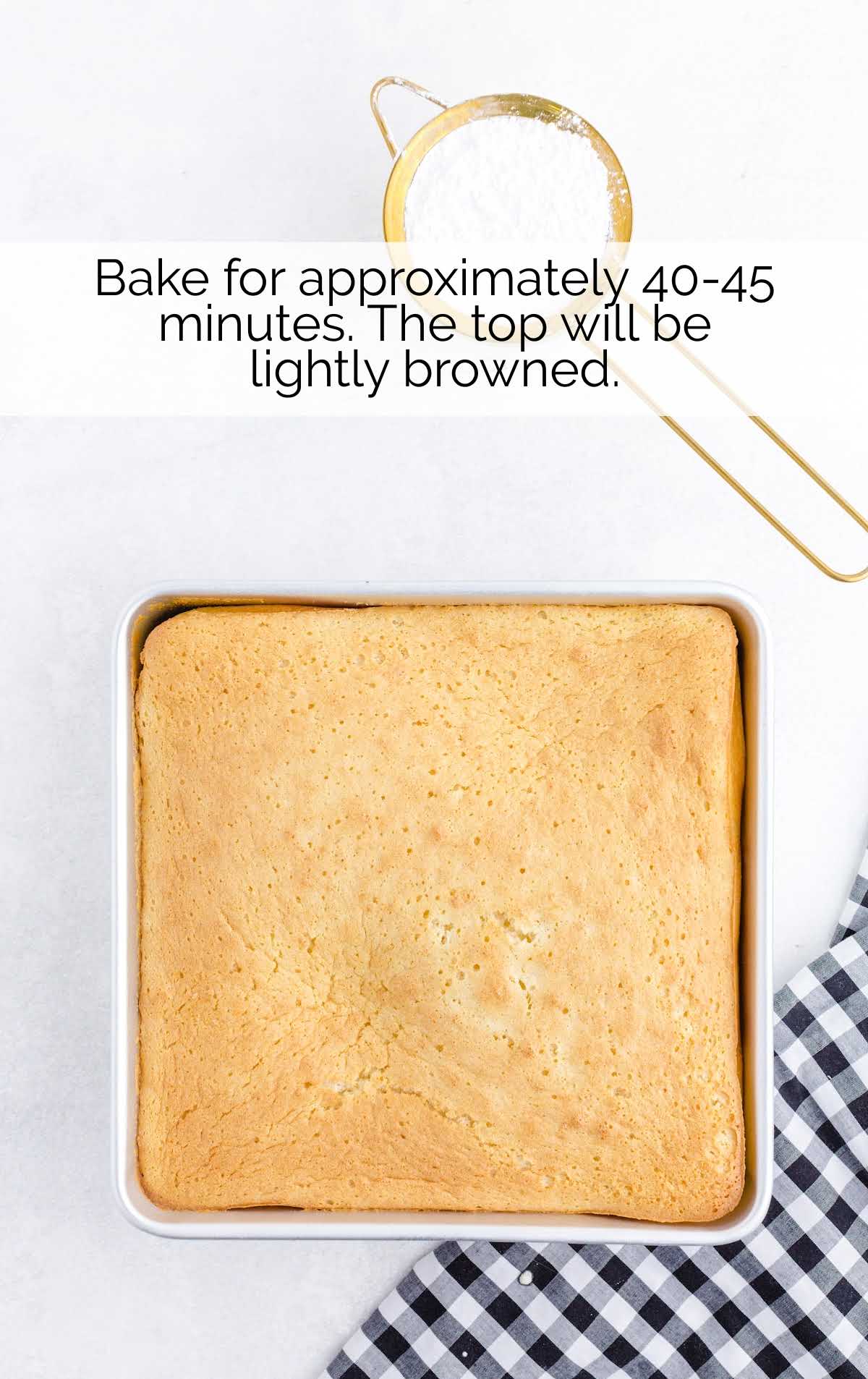 cake baked in a baking pan
