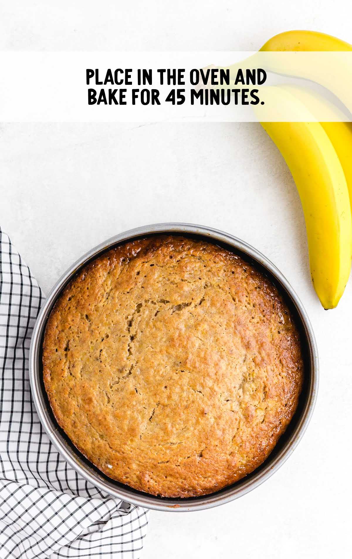 baked cake in a baking dish