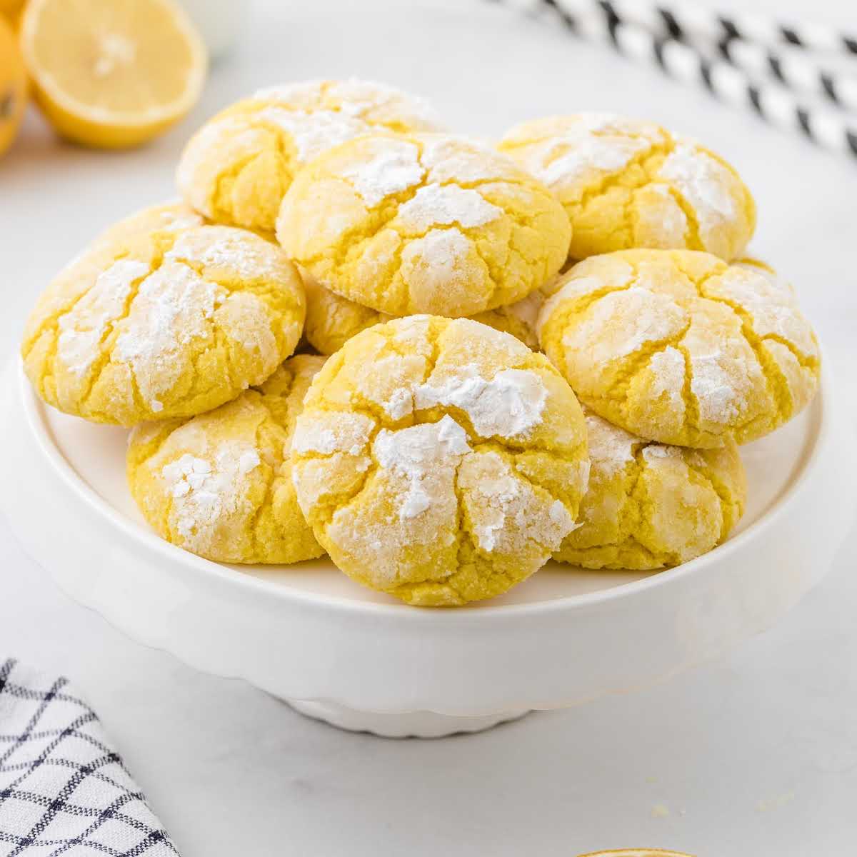 Lemon Crinkle Cookies Pass the Dessert