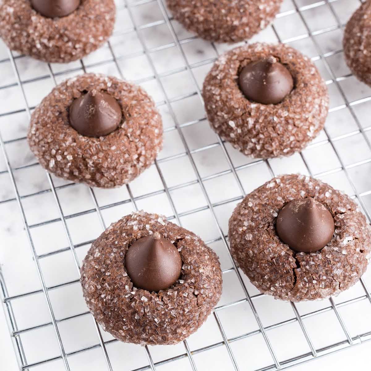 Chocolate Kiss Cookies Pass the Dessert