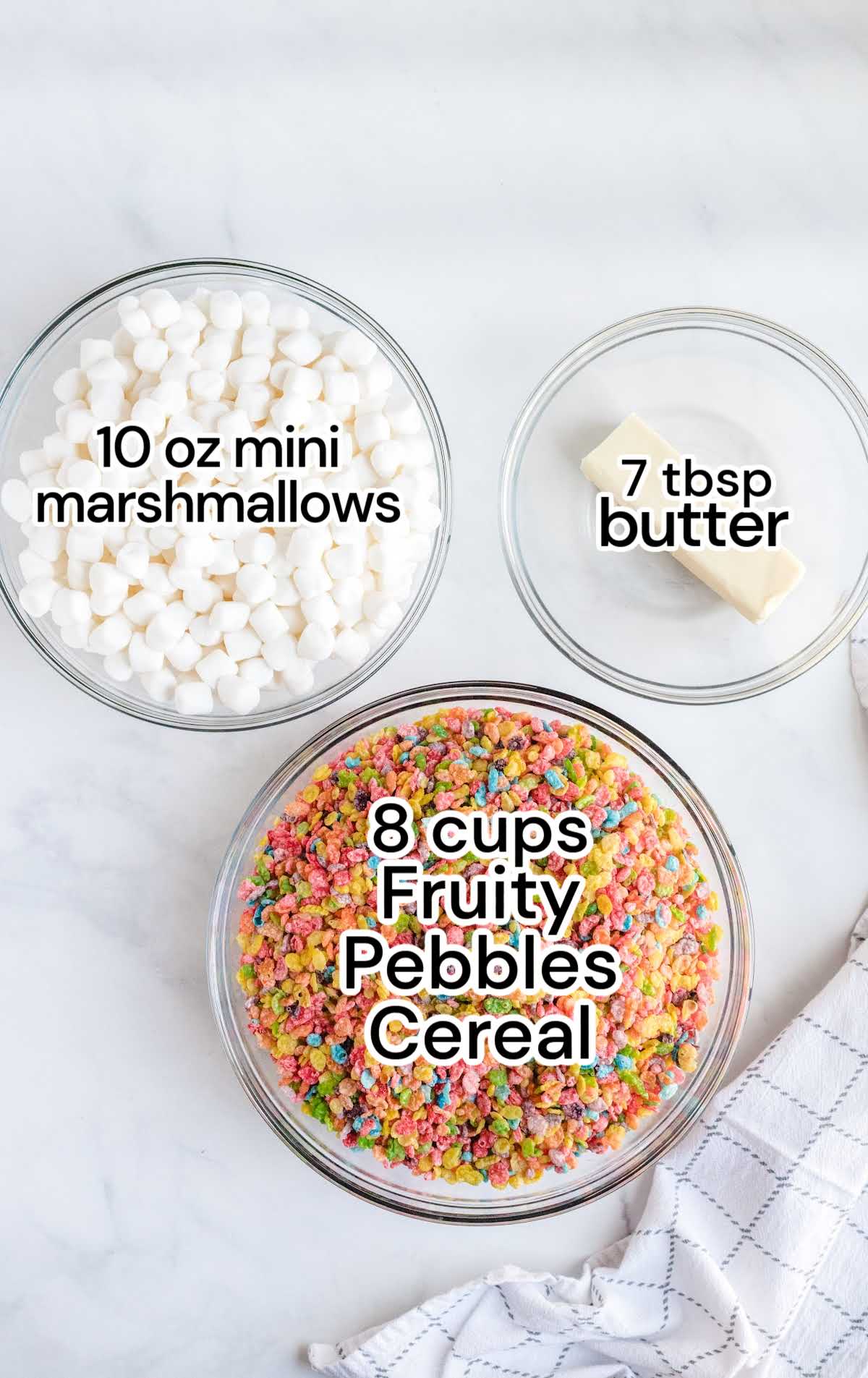Fruity Pebbles Treats raw ingredients that are labeled