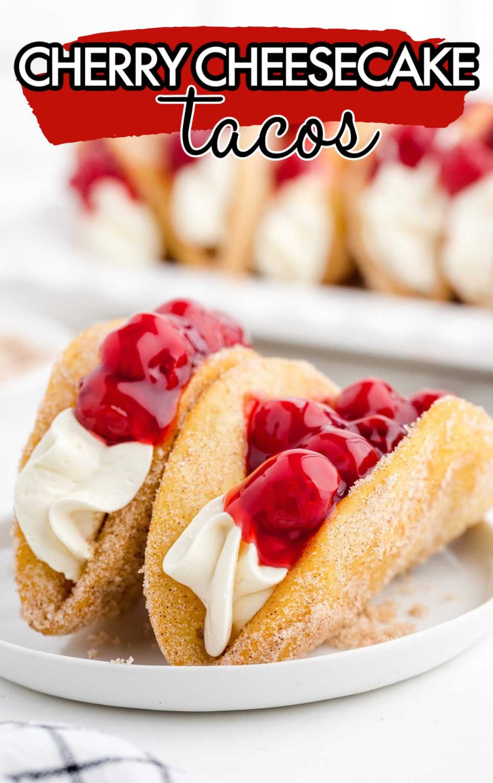 Cherry Cheesecake Tacos Pass the Dessert