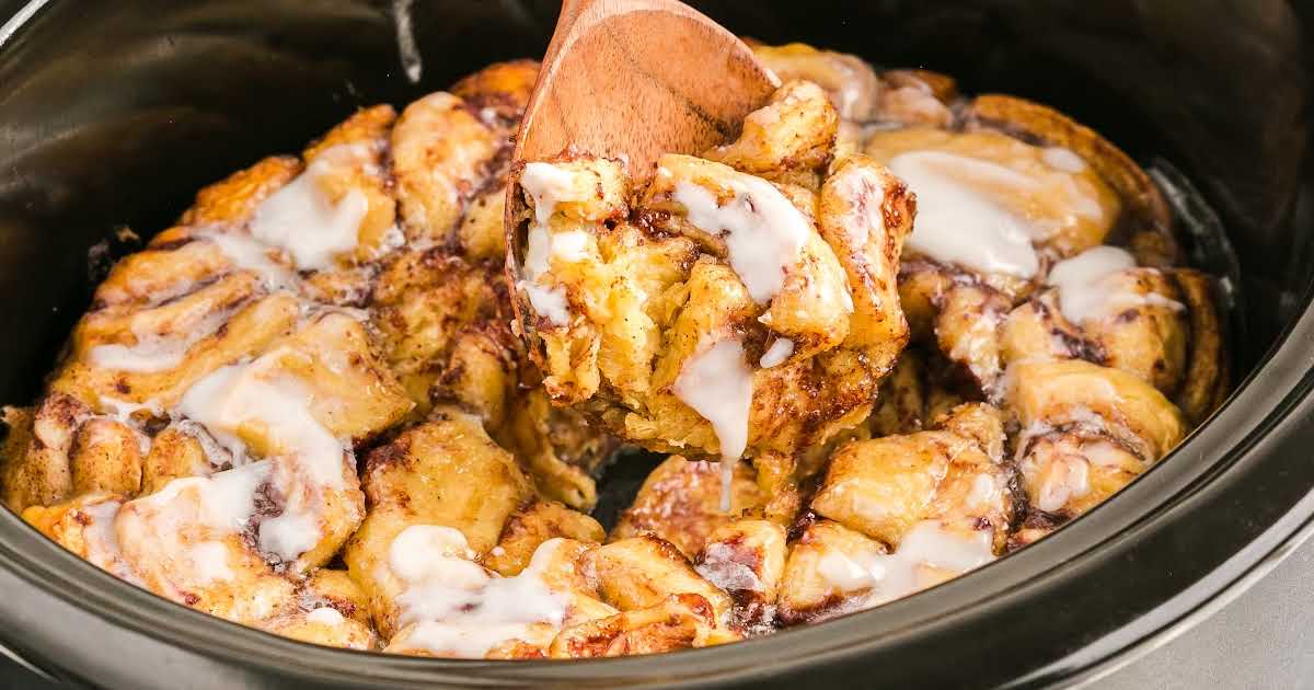 Crock Pot Cinnamon Roll Casserole « Running in a Skirt