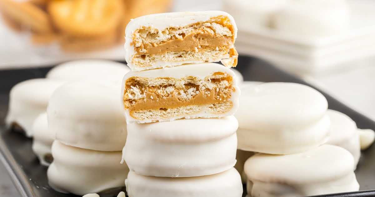 Ritz Crackers Dipped in White Chocolate Pass the Dessert