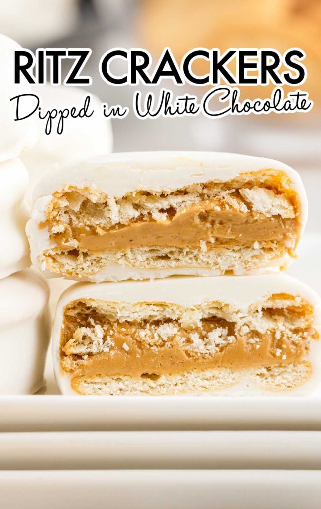 Ritz Crackers Dipped in White Chocolate Pass the Dessert