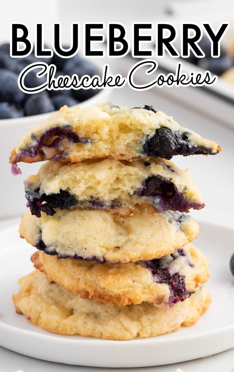 Blueberry Cheesecake Cookies Pass The Dessert