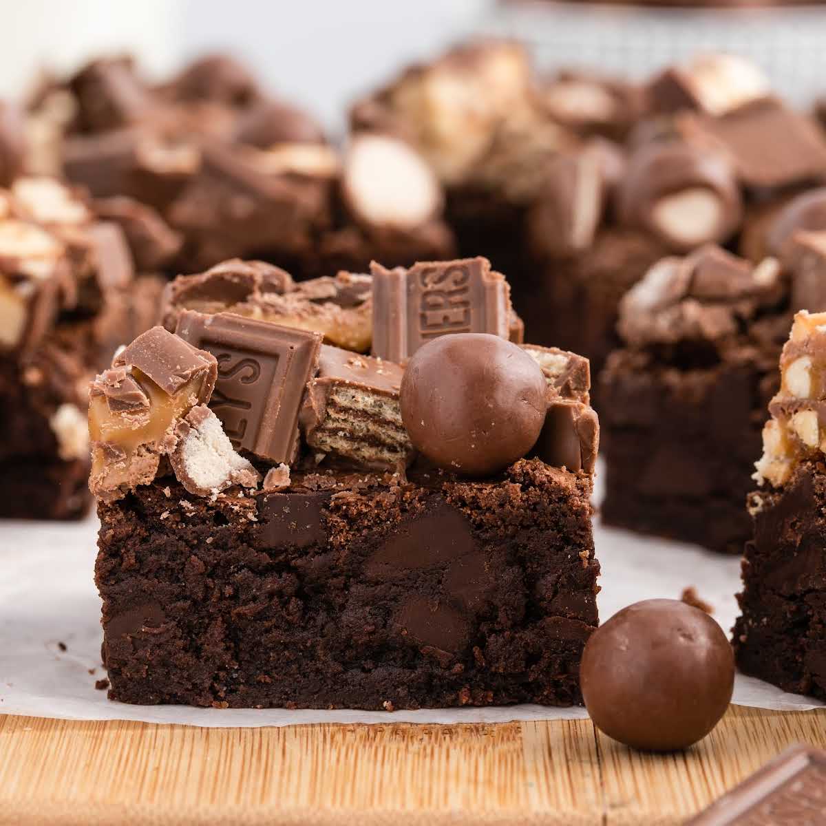 Candy Bar Brownies - Pass the Dessert