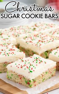 Christmas Sugar Cookie Bars - Pass the Dessert