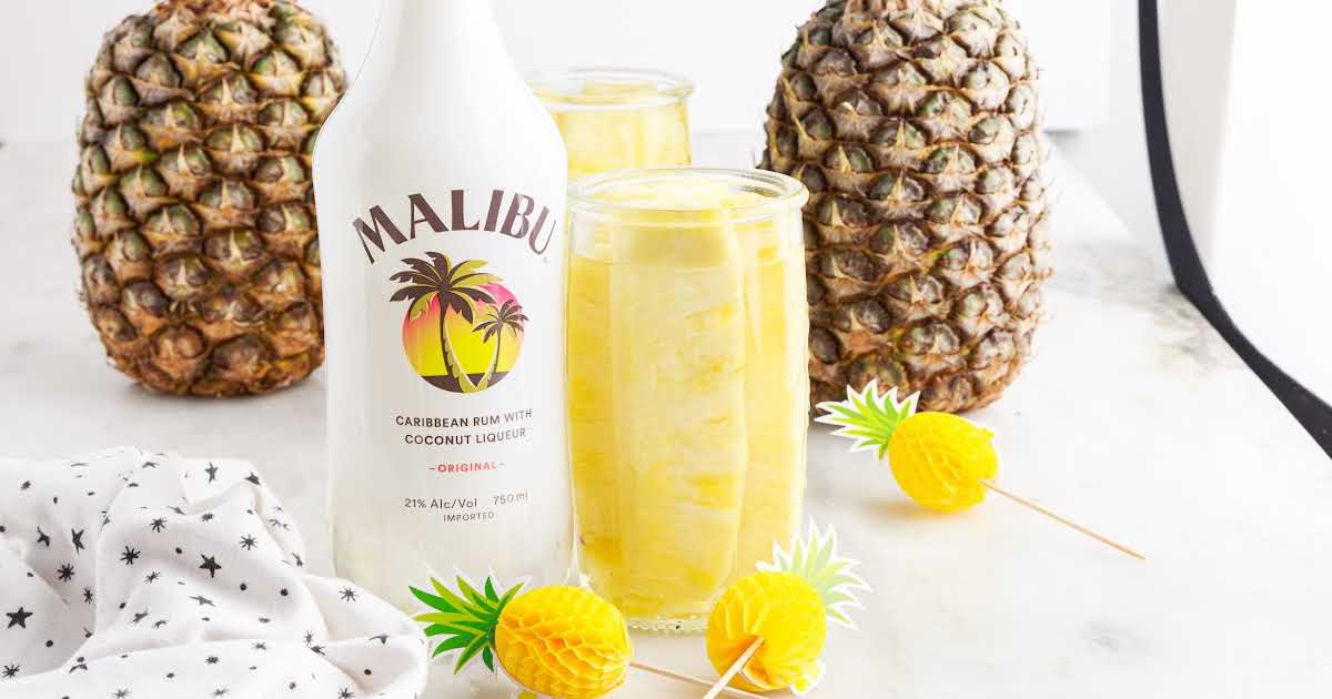 Pineapple Spears in Malibu Rum Pass the Dessert