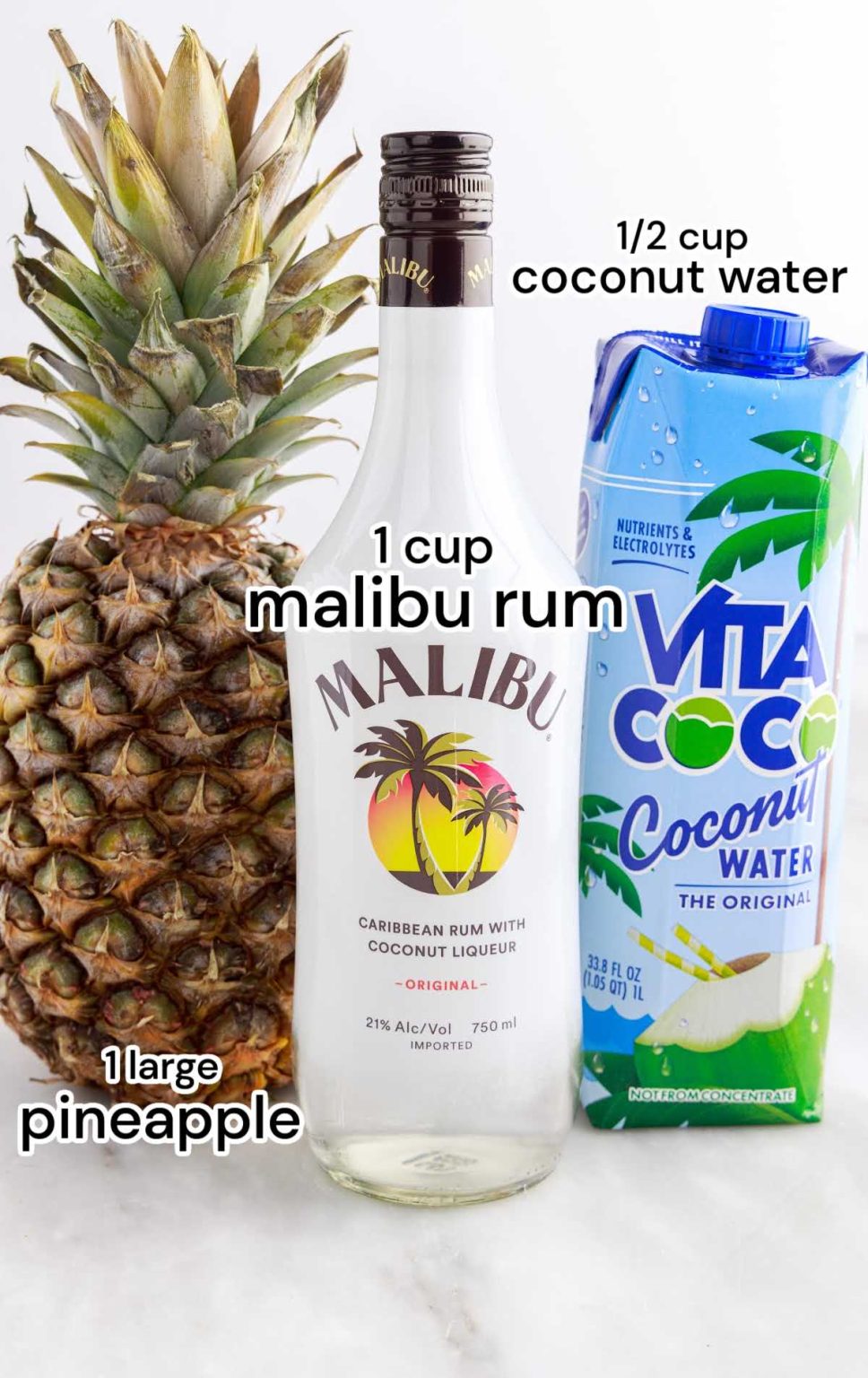 Pineapple Spears in Malibu Rum Pass the Dessert
