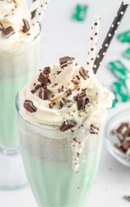 Mint Chocolate Chip Milkshake - Pass the Dessert