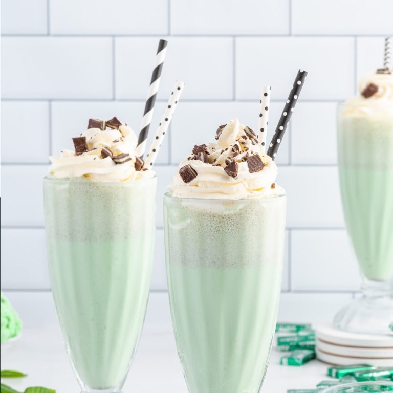 Mint Chocolate Chip Milkshake Pass the Dessert