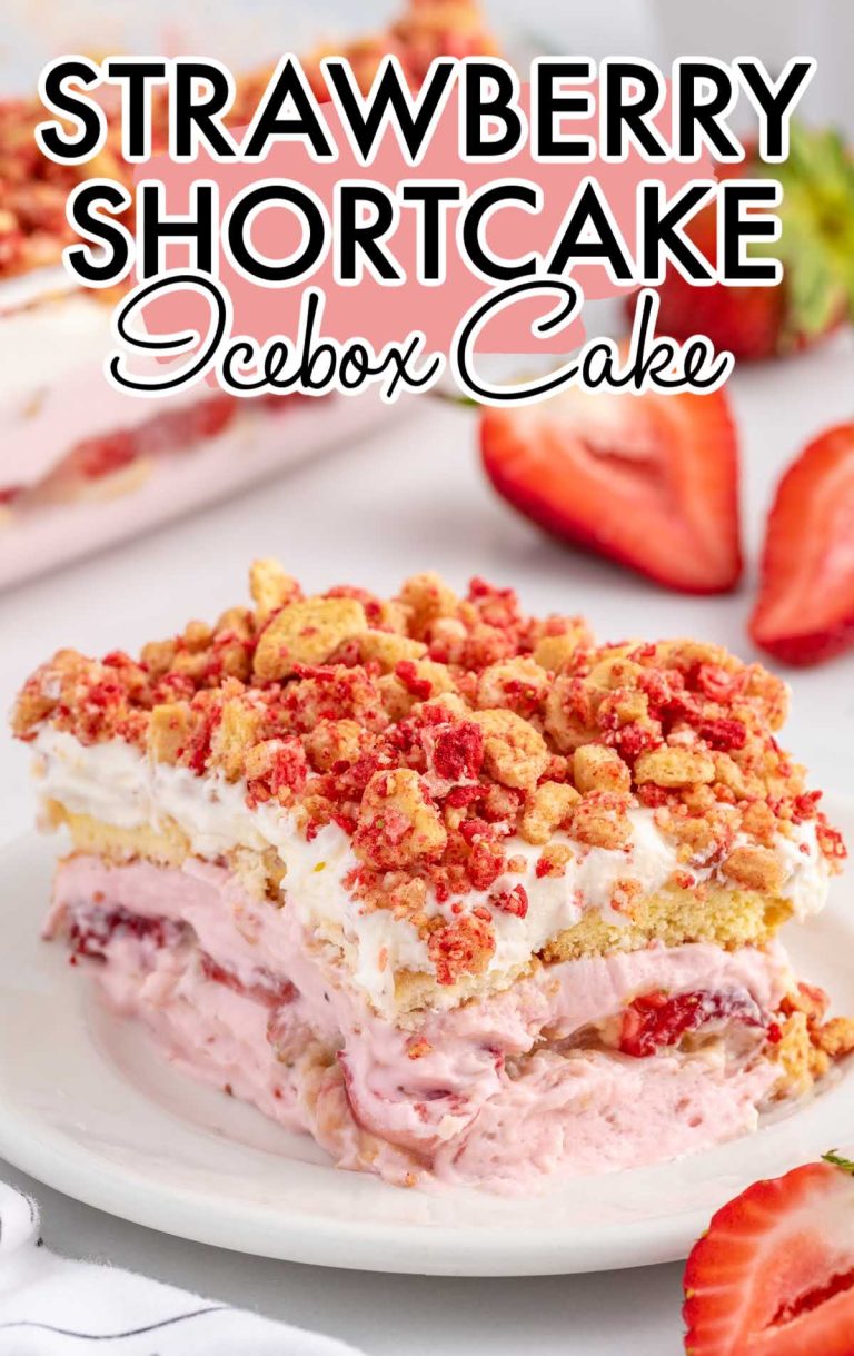 Strawberry Shortcake Icebox Cake - Pass the Dessert