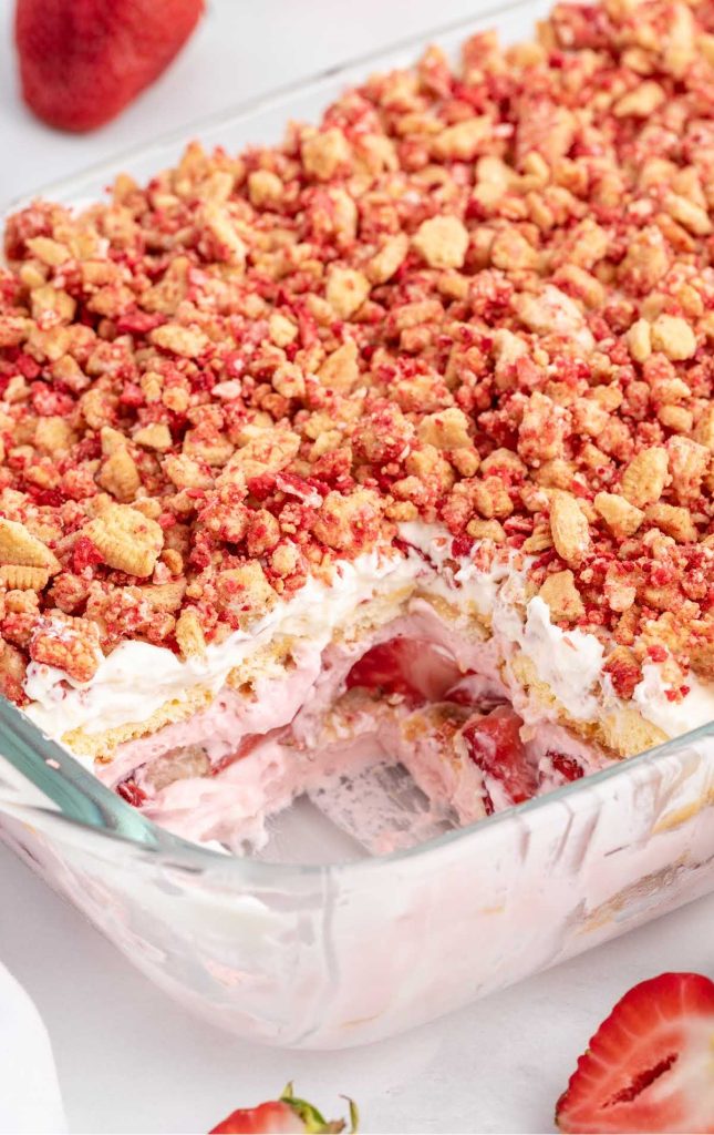 Strawberry Shortcake Icebox Cake - Pass the Dessert