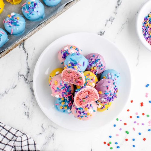 Unicorn Cheesecake Bites Pass the Dessert