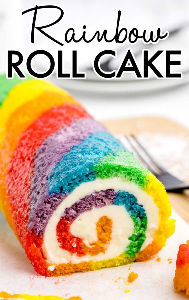 Rainbow Roll Cake Pass the Dessert