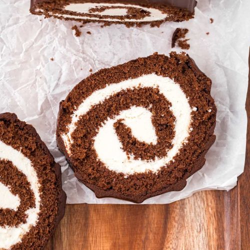 Chocolate Swiss Roll - Pass the Dessert