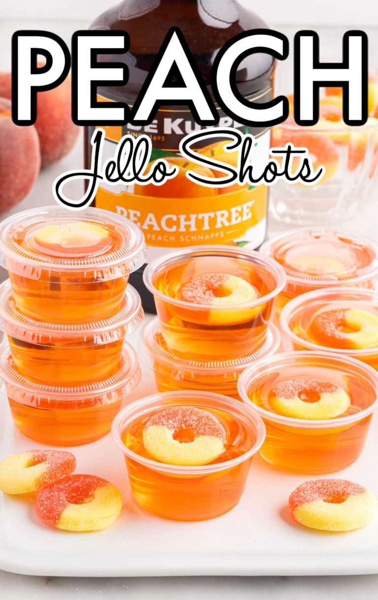 Peach Jello Shots Pass the Dessert