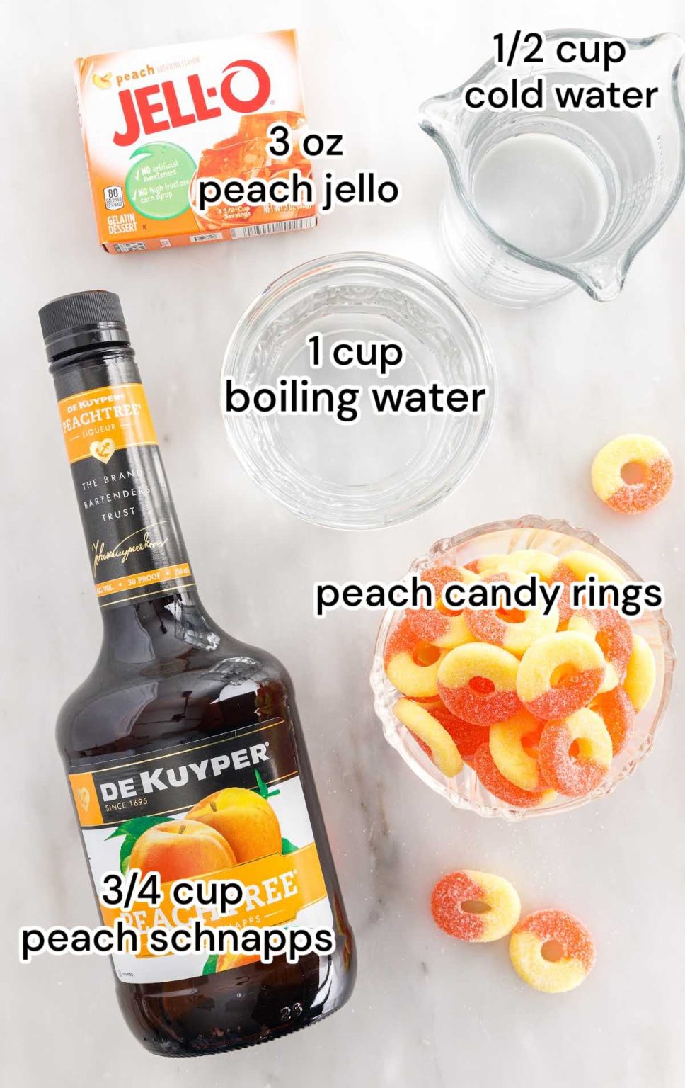 Peach Jello Shots Pass the Dessert