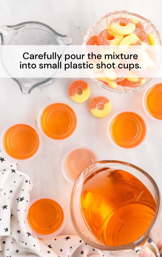 Peach Jello Shots Pass the Dessert