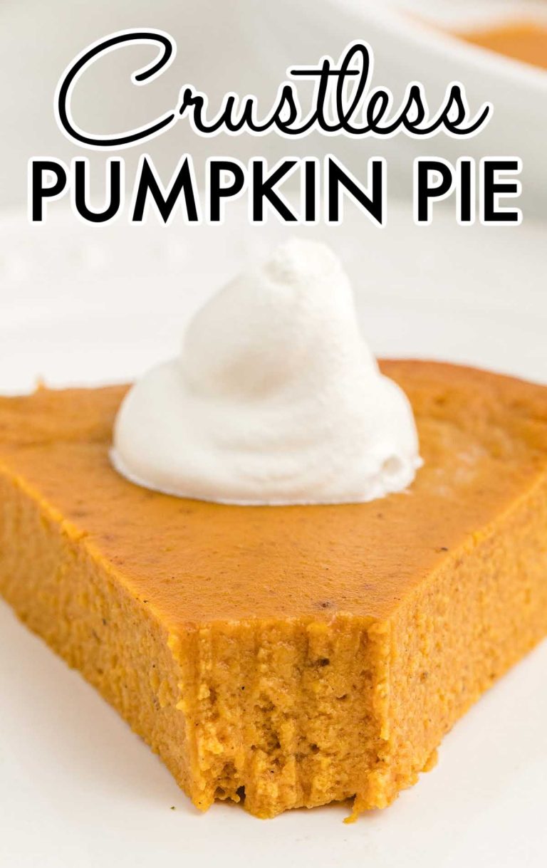 Crustless Pumpkin Pie - Pass the Dessert