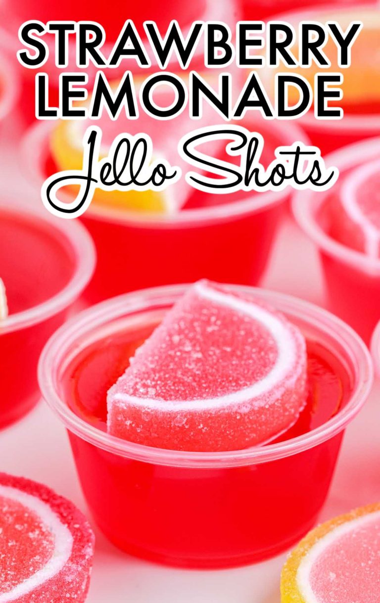 Strawberry Lemonade Jello Shots Pass the Dessert