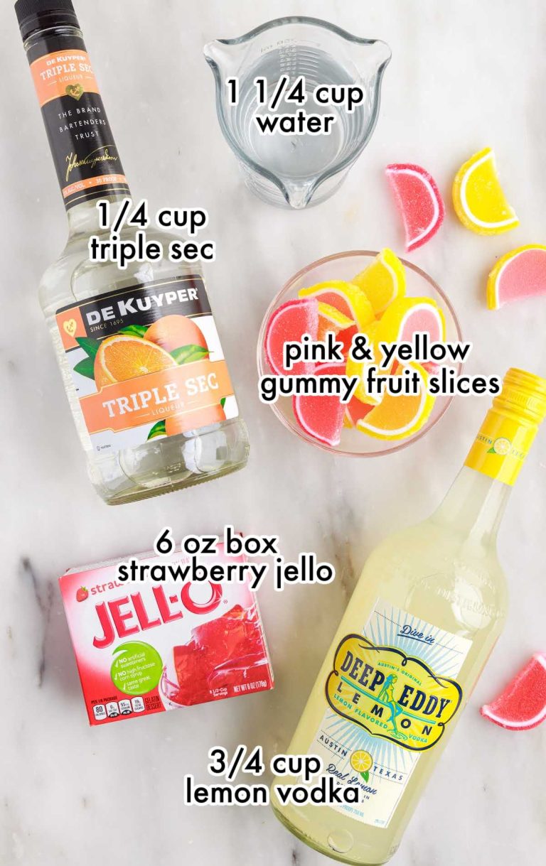 Strawberry Lemonade Jello Shots Pass the Dessert