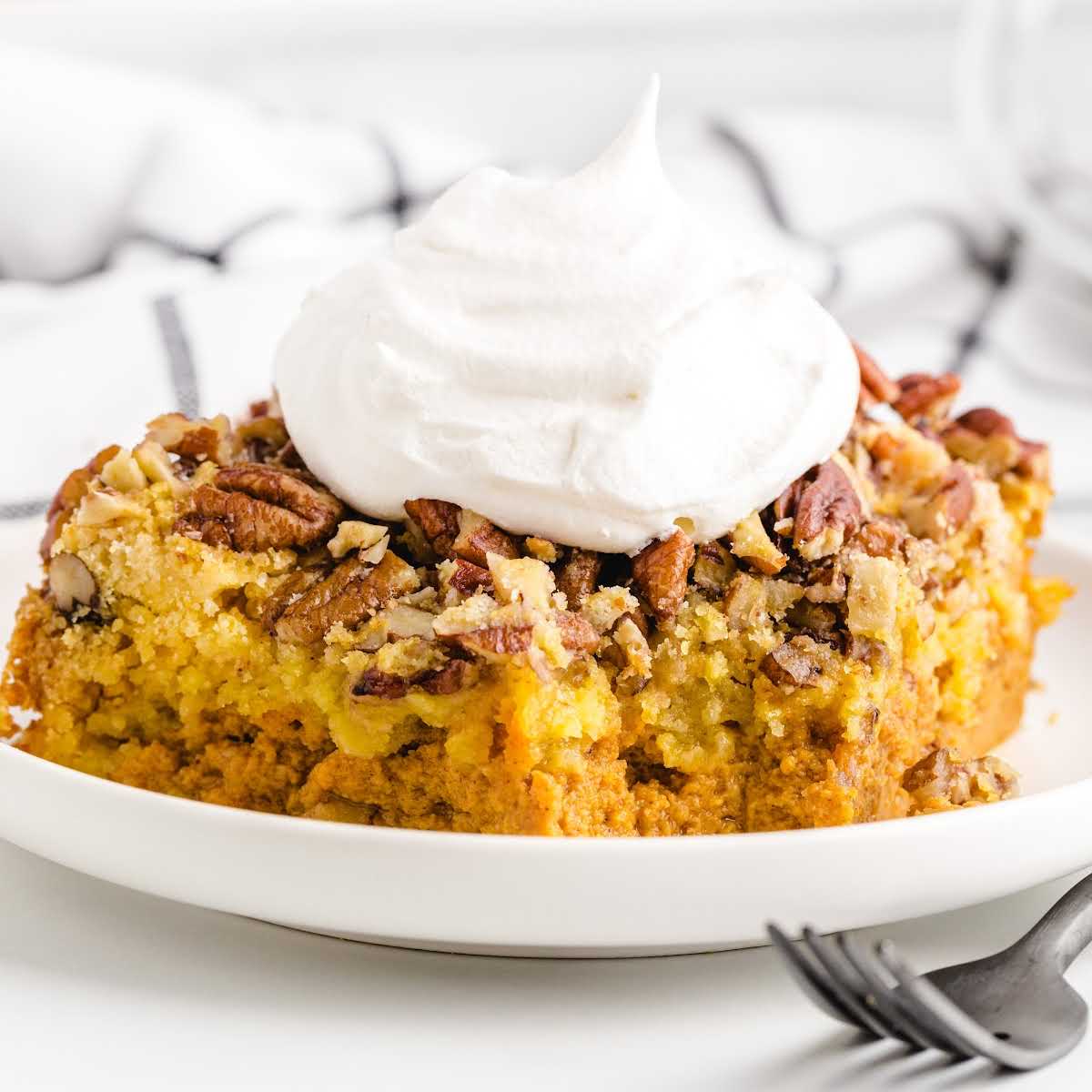 Pumpkin Crunch Cake- Easy Cake Recipe - Nesting With Grace