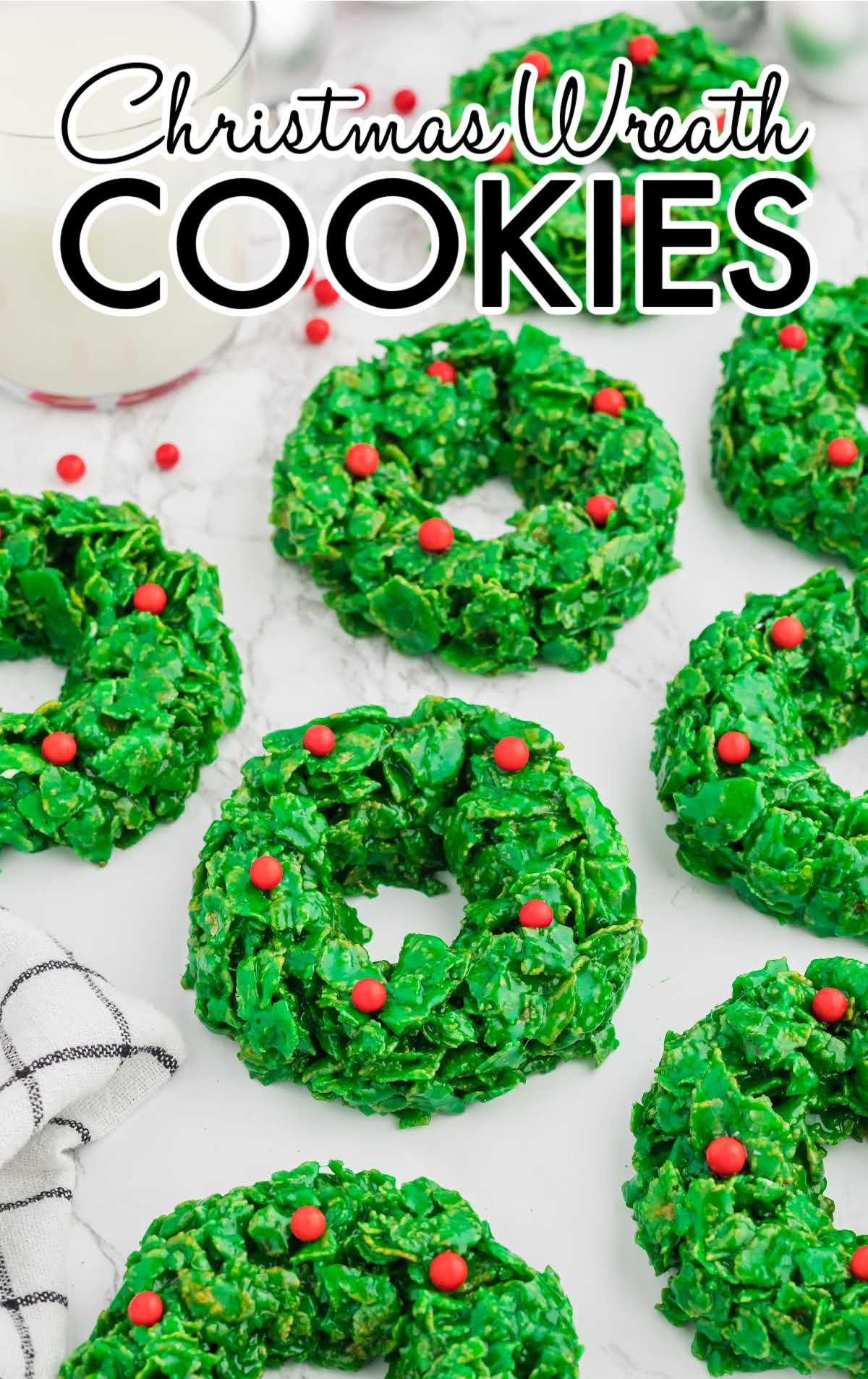 Christmas Wreath Cookies - Pass the Dessert