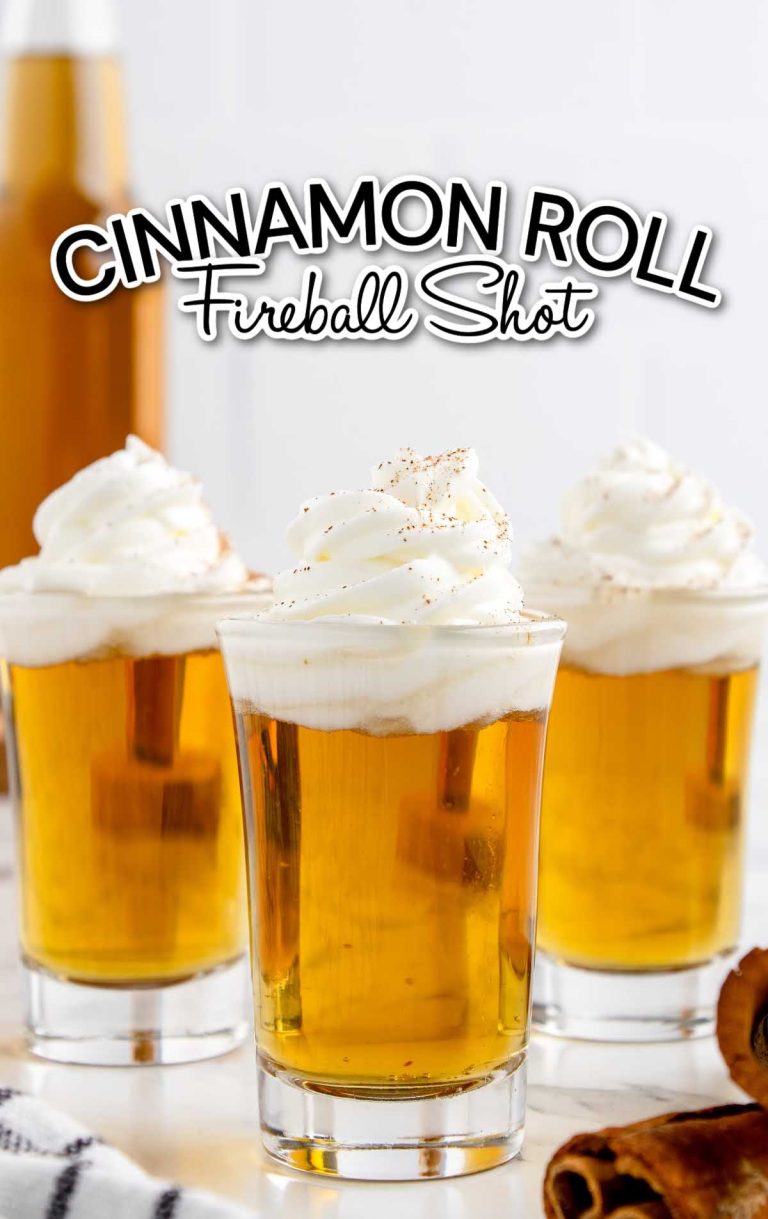 Cinnamon Roll Fireball Shot - Pass the Dessert