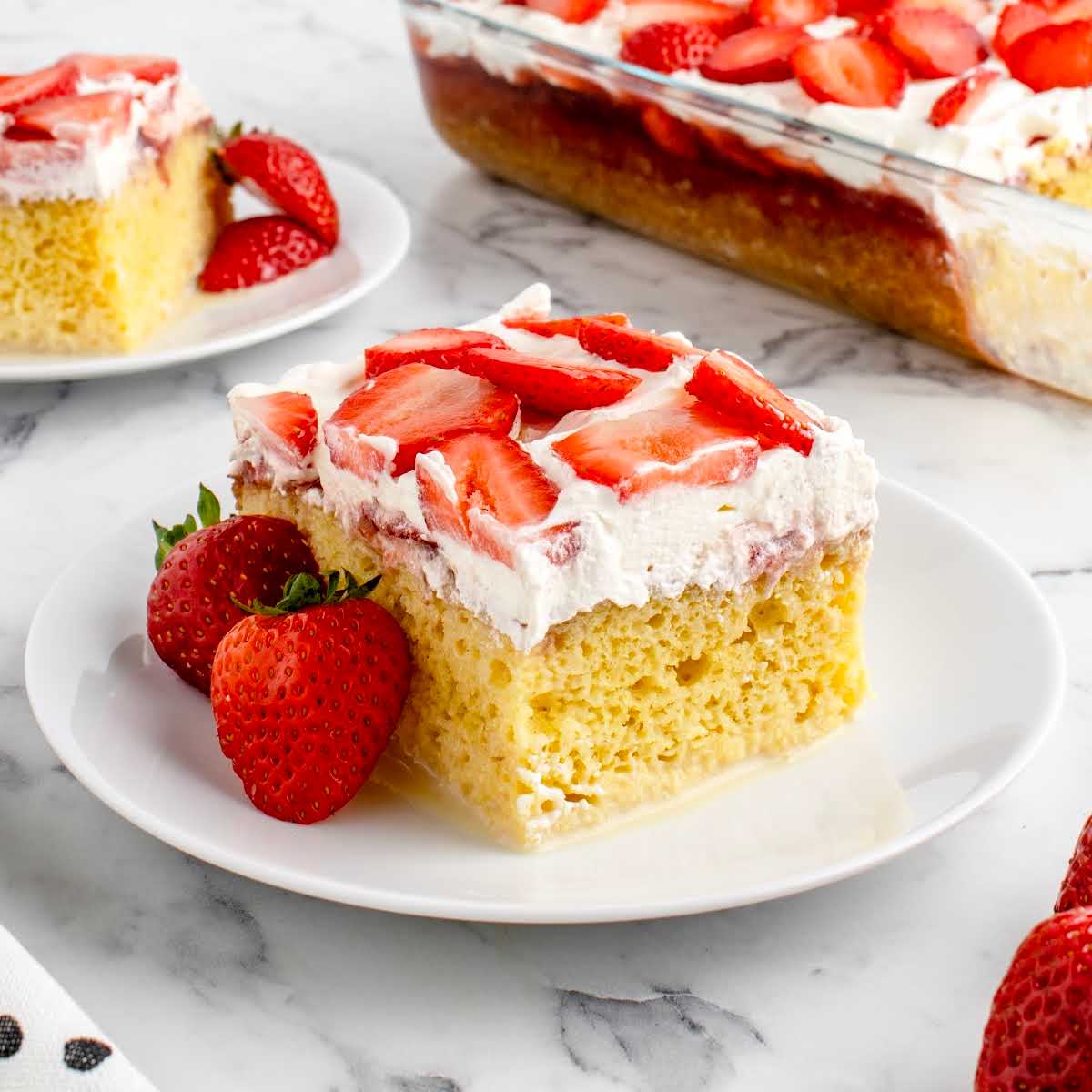 Strawberry Tres Leches Cake - Pass the Dessert